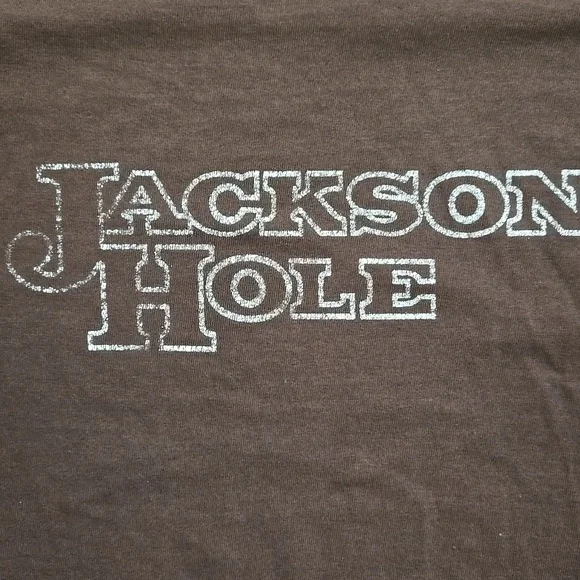 Vintage Jackson Hole Single Stitch Raglan Sleeve T Shirt Football Jersey Stripe